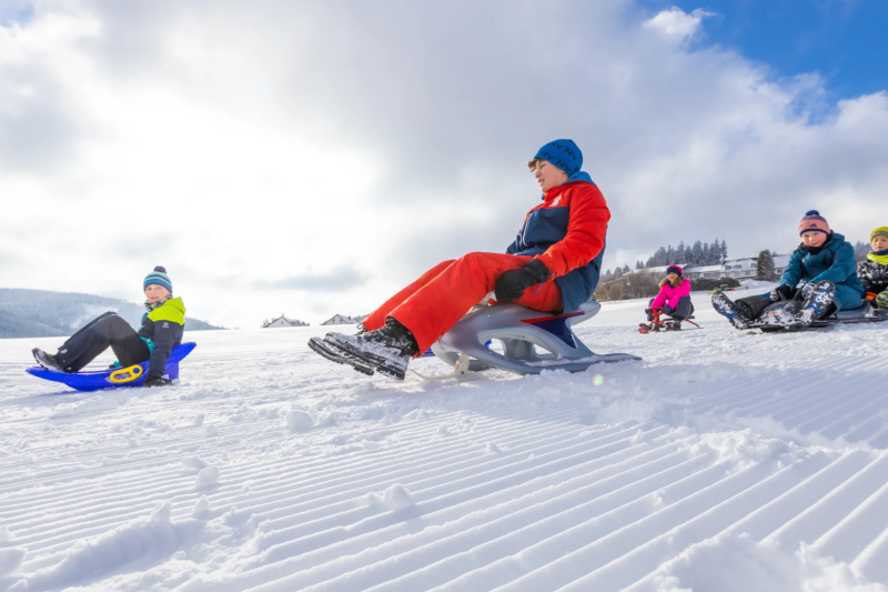 Kinder beim Rodeln im Skigebiet Willingen