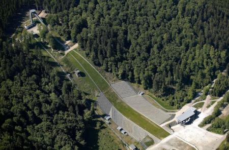 Luftaufnahme der Mühlenkopfschanze in Willingen